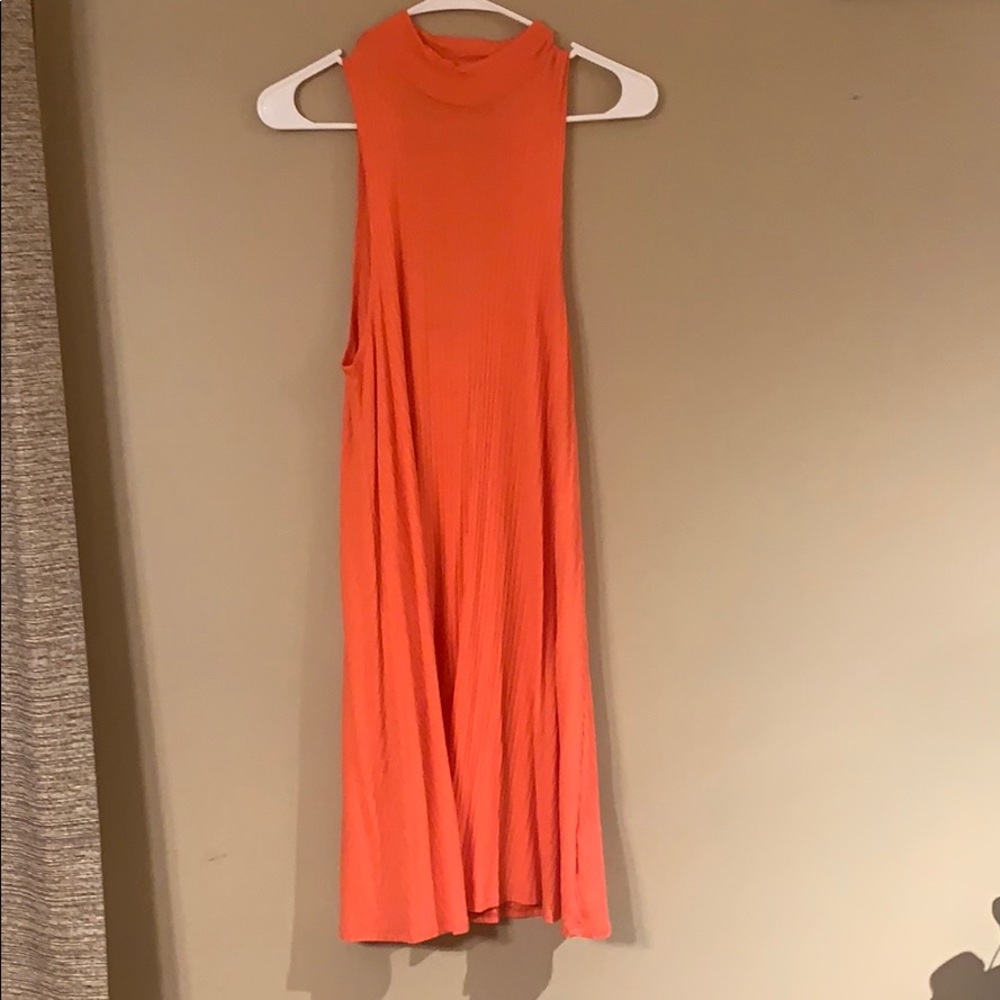 High neck cotton dress